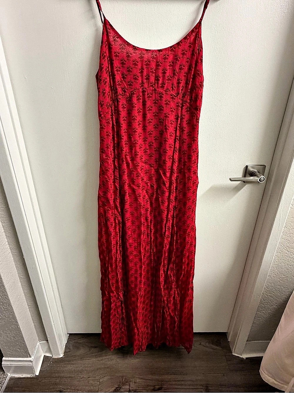 MNG Floral Maxi Dress in Red & Black Size Medium
